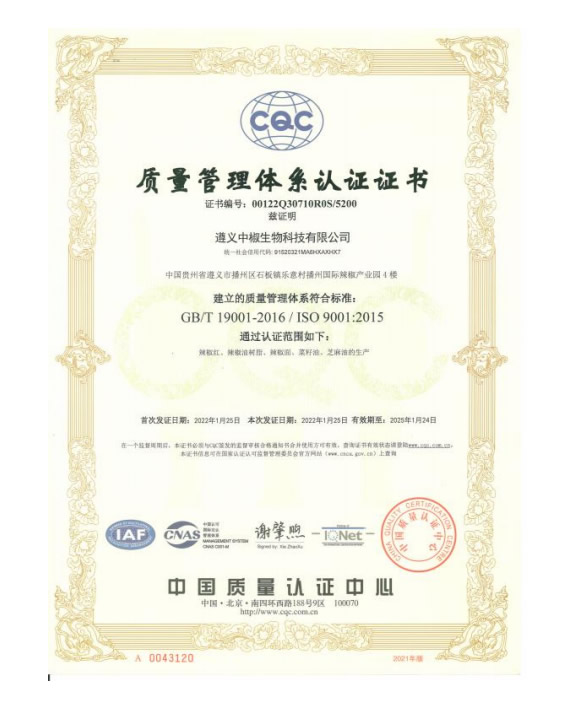 ISO9001认证